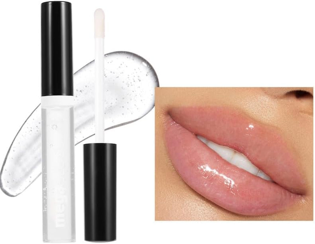 Mega Glossy Shimmer Lip Gloss for Women, 8 Shades Ultra High Shine Glosses Glitter Liquid Lip Glaze, Moisturizing, Non-Sticky Glossy Finish, Long-Lasting Shine & Fuller-Looking Lip Makeup (#01, S)