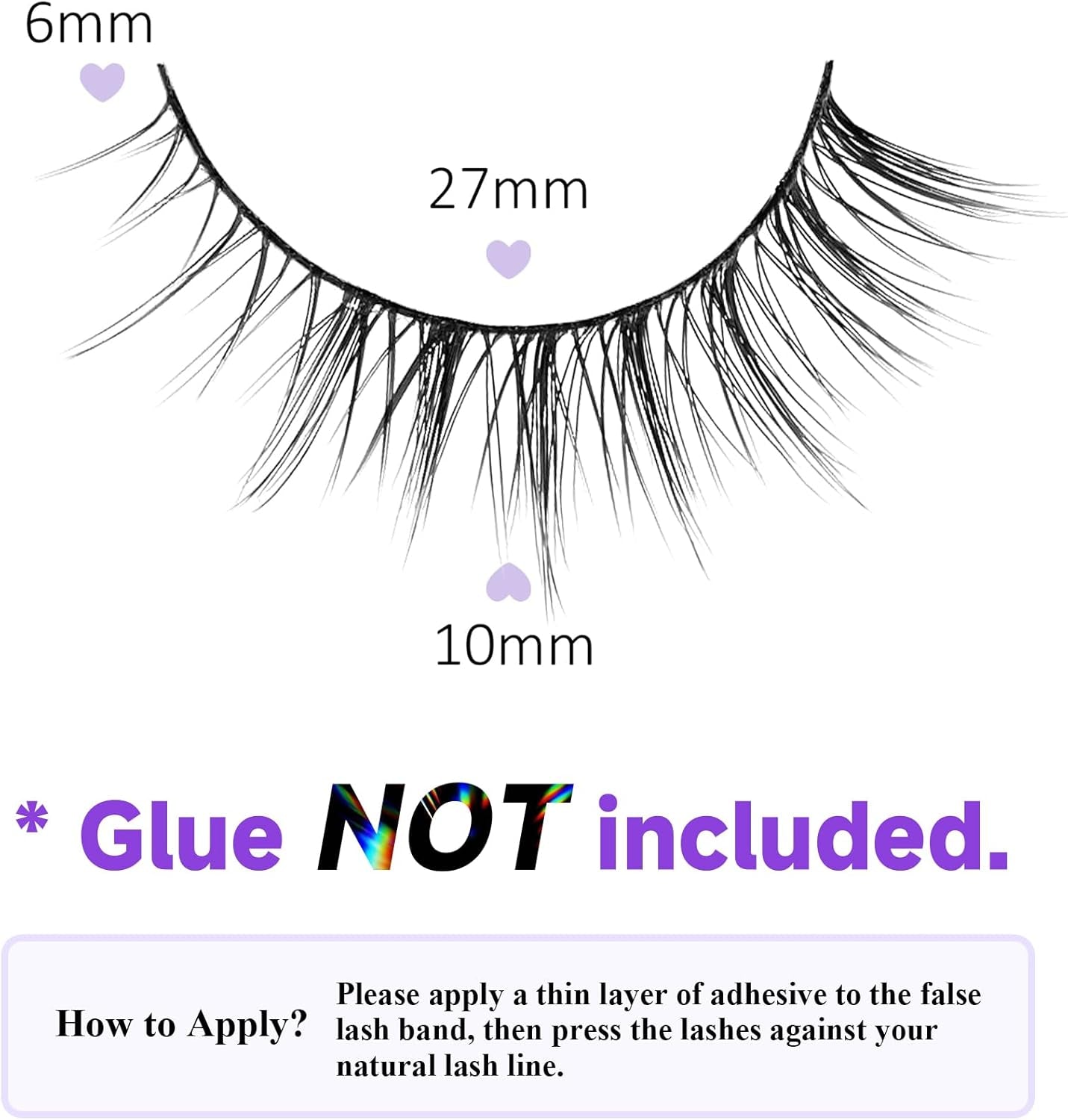 Natural Lashes Natural Eyelashes Short Eyelashes Natural Look False Eyelashes Wispy Eye Lashes 10Mm Small Lashes Fake Lashes K50