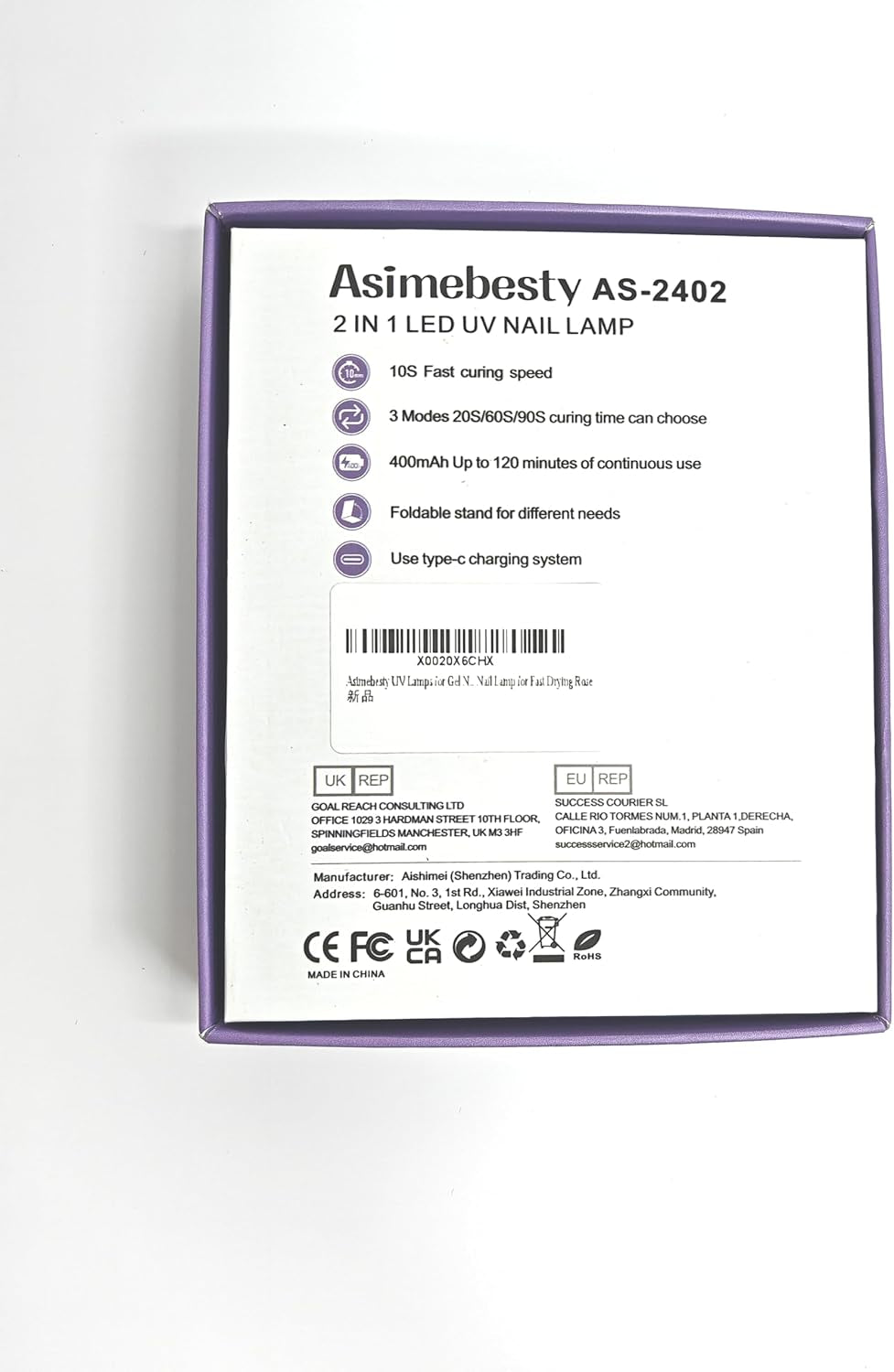 UV Lamp for Gel Nails, Mini UV Nail Lamp Hand Held with Stand, Portable Small Nail Dryer Light for Gel Polish with 3 Timers, Rechargeable Cordless UV Light Nail for Fast Curing, Rose