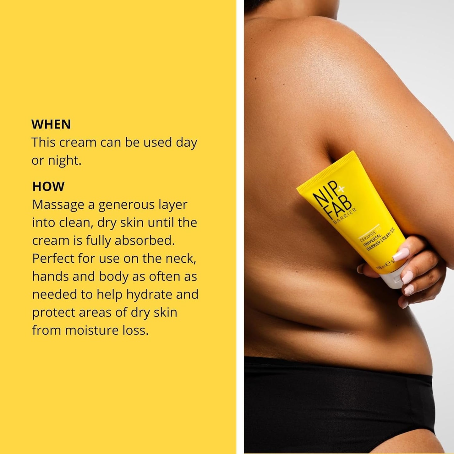 Nip+Fab Ceramide Fix Universal Barrier Body Cream 175 Ml, to Protect Body Skin