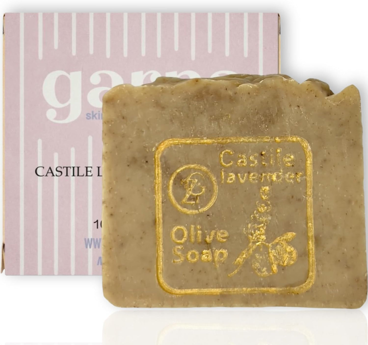 Lavender Castile Soap Bar 3.5 Oz: Handcrafted Pure Castile Soap Infused with Lavender Essential Oil, Gentle Exfoliation & Nourishment