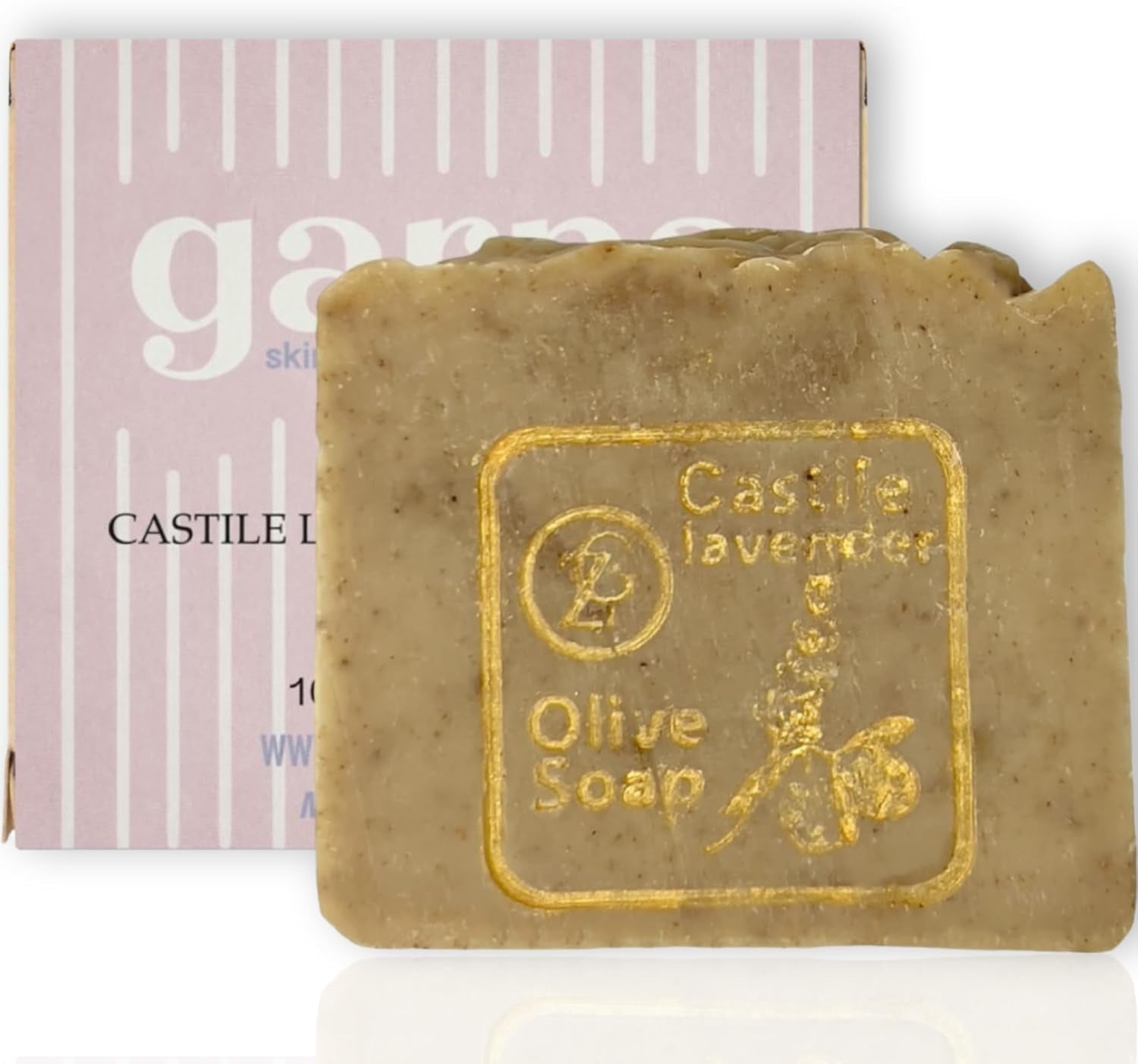 Lavender Castile Soap Bar 3.5 Oz: Handcrafted Pure Castile Soap Infused with Lavender Essential Oil, Gentle Exfoliation & Nourishment