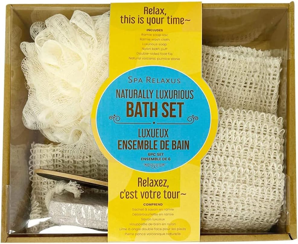 Naturally Luxurious 6-Piece Bath Set - Pamper Yourself or Gift It to Loved Ones