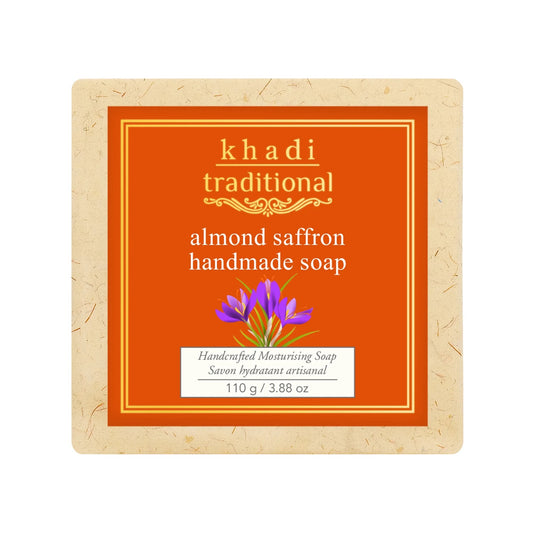 Khadi Traditional Almond Saffron Handmade Bar Soap