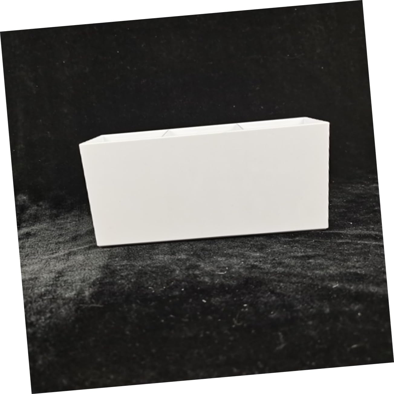 Office Desktop Storage Box Makeup Brush Case 3 Compartments Cosmetics Brush Organizer Sundries