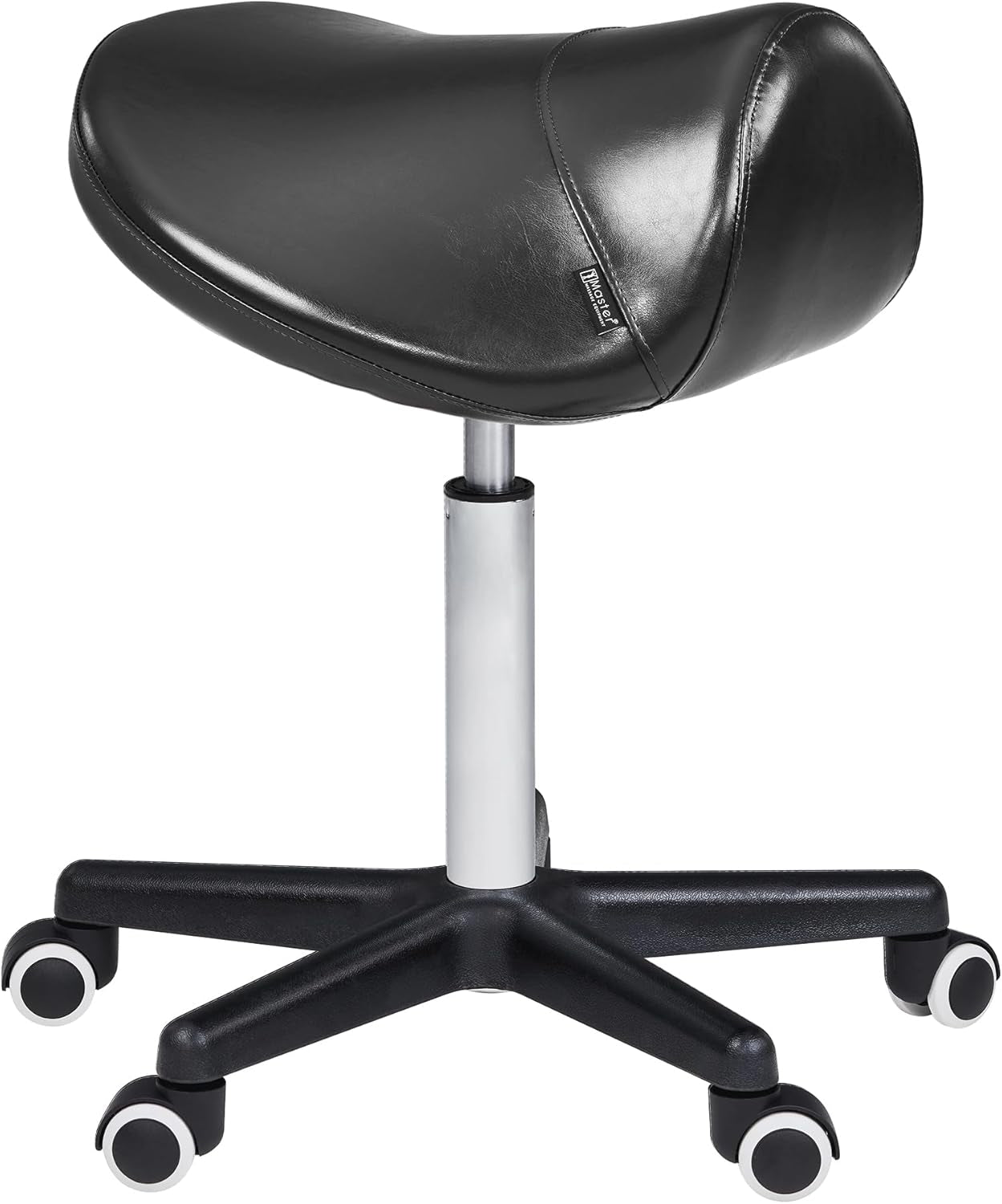 Master Massage Ergonomic Saddle Chair-Saddle Stool- Hydraulic Swivel Rolling Chair-Salon Clinical Tattoo Dentist Clinic Stool, Spas, Salons Stools, Workshop Office Use,Black