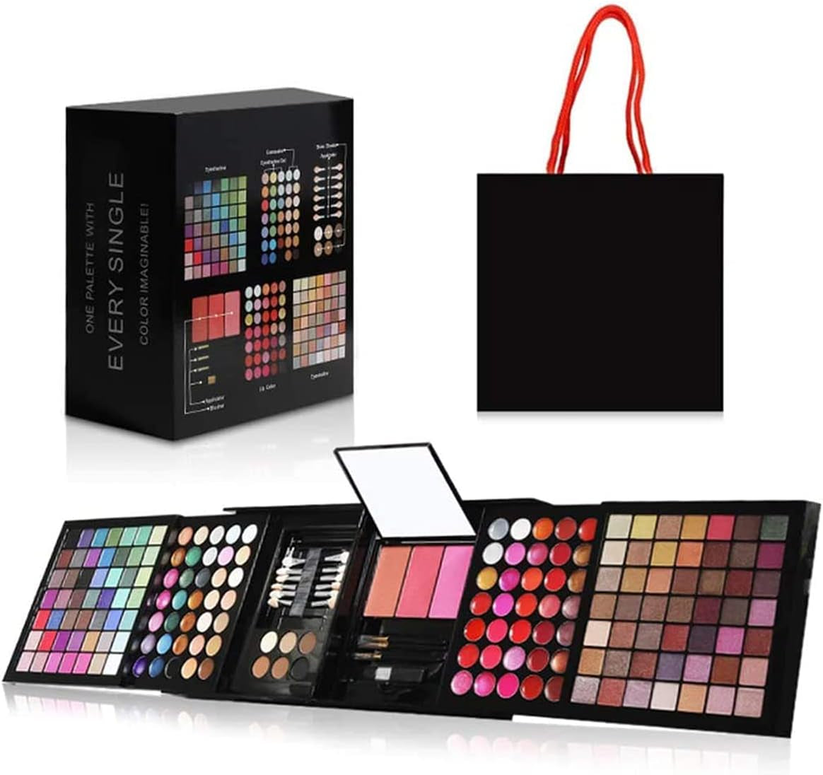 Professional Makeup Set Full 177 Color Eyeshadow Palette Blush Lip Gloss Concealer Kit -Beauty Makeup Set,All-In-One Makeup Kit with Mirror, Applicators (177 Makeup Kit)
