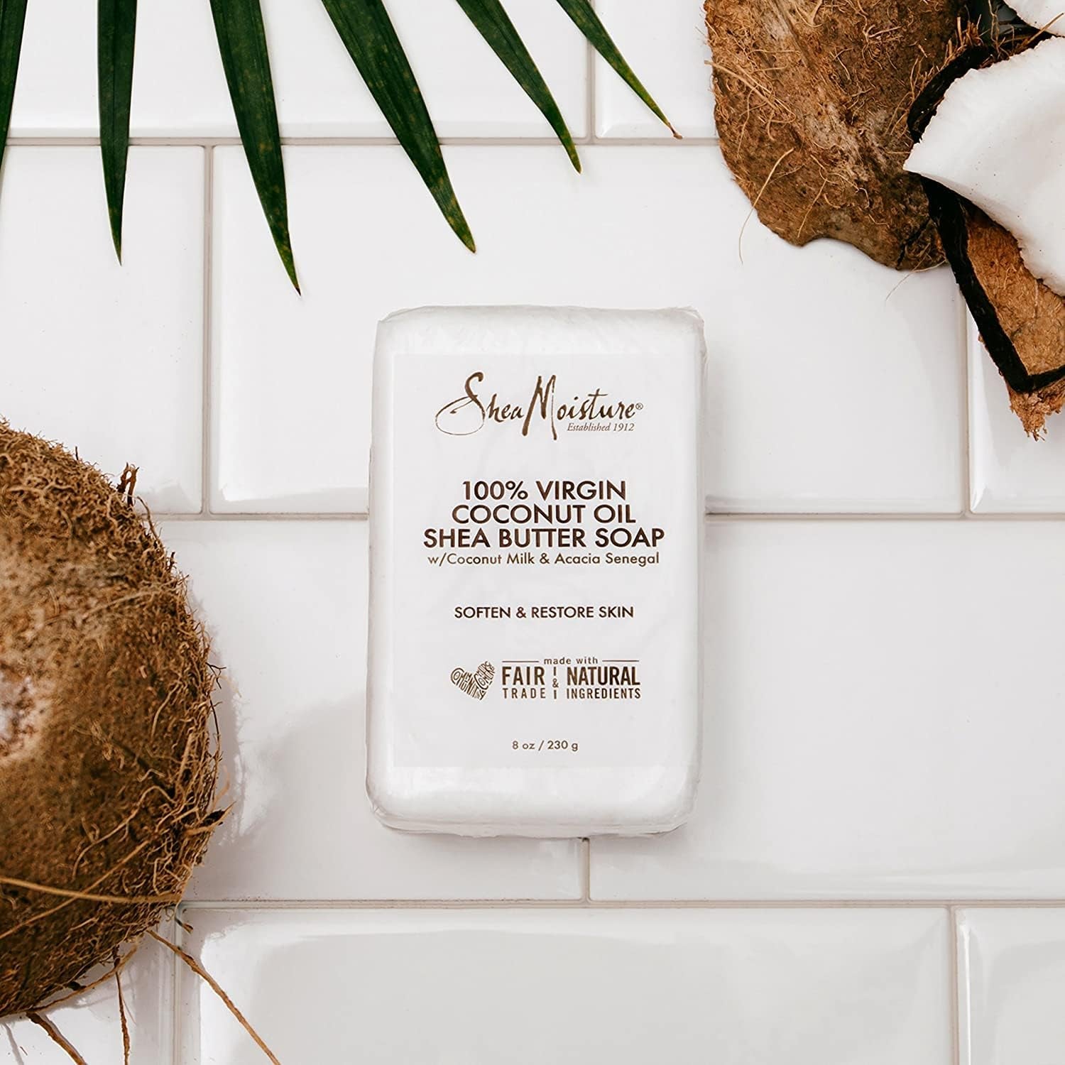 Sheamoisture 100% Virgin Coconut Oil Shea Butter Soap 8 Ounce (Pack of 2)