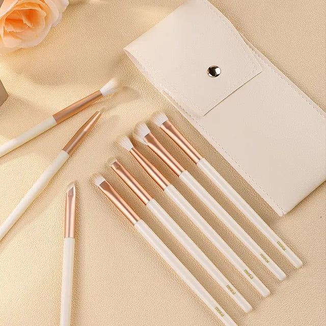 Makeup Brushes Set, Rose Gold, 8 pcs