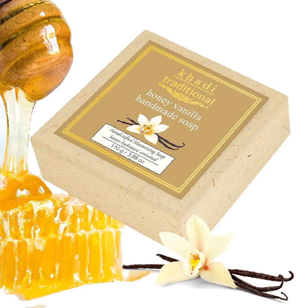 Khadi Traditional Honey Vanilla Handmade Bar Soap