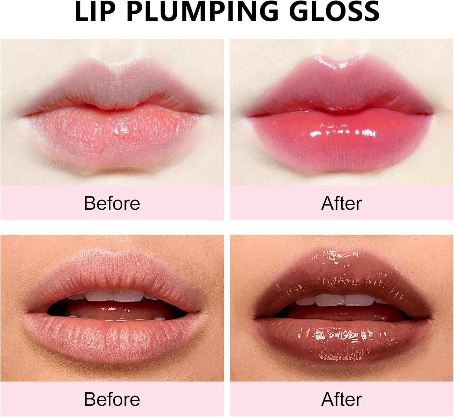Non-Sticky Lip Oil-6Pcs, Plumper Lip Gloss Set, Fruit Flavoured Hydrating Lip Gloss, Dry Lips Treatment for High Shine Finish