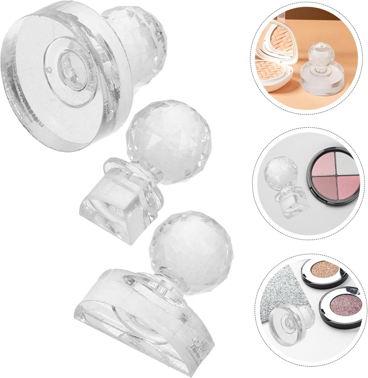 3Pcs Powder Plate Tool Cosmetic Pressing Tools Press Molds for Eye Shadow Sub Mold Diy