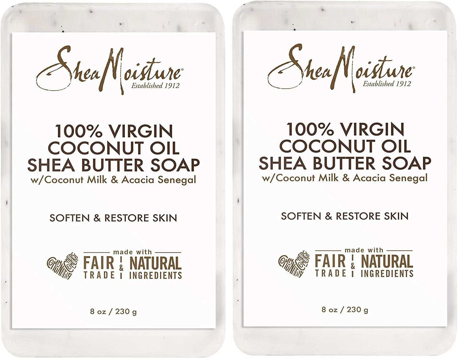 Sheamoisture 100% Virgin Coconut Oil Shea Butter Soap 8 Ounce (Pack of 2)