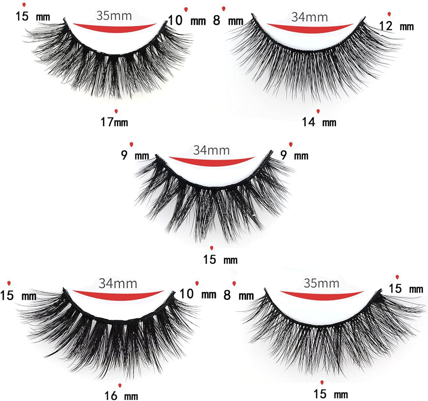 10 Styles Mixed False Eyelashes, Natural Fluffy False Eyelashes Thick Volume Faux Mink Eye Lashes, Reusable Handmade 3D Manga Lashes Extensions