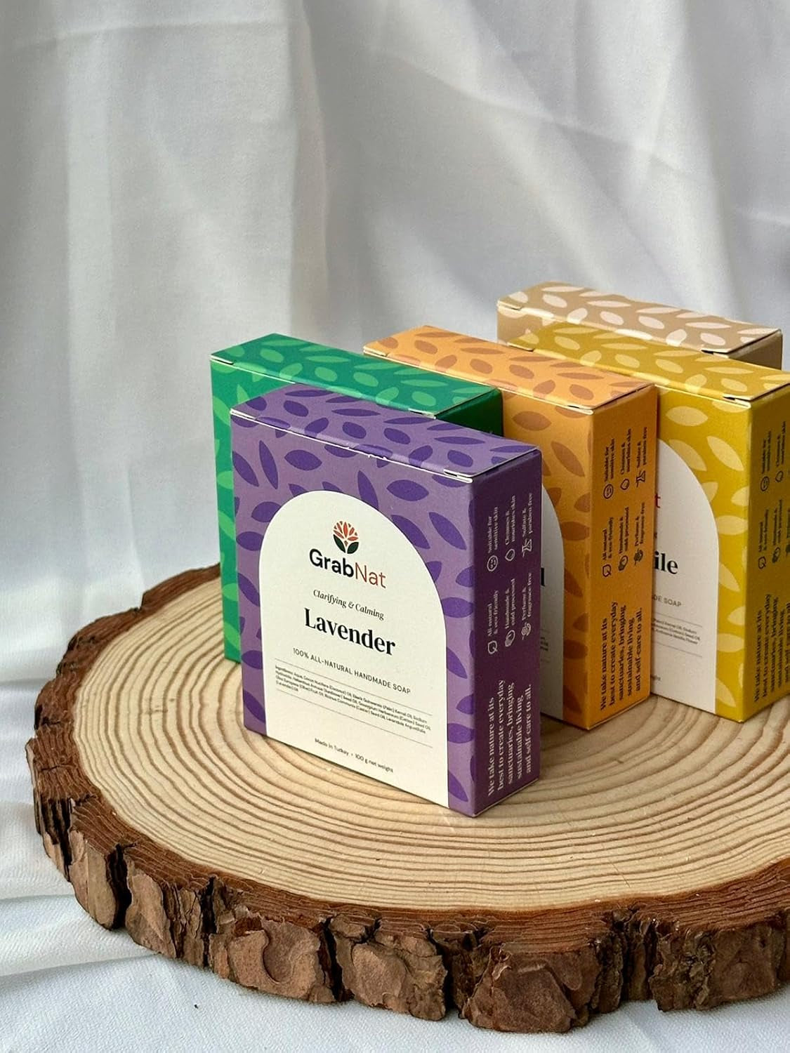Gentle Essentials All-Natural Handmade Cold-Processed Soap Sensitive Dry Skin Variety Pack - 5 Scents (5X100G): Chamomile, Lavender, Shea Butter, Aloe Vera, Oatmeal Honey - Free of Harsh Chemicals