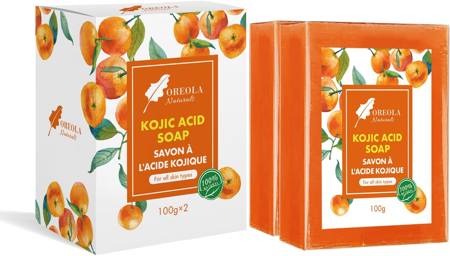 Kojic Acid Soap – Hydrating & Refreshing Face and Body Bar, Pack of 2 (100G Each), Suitable for All Skin Types