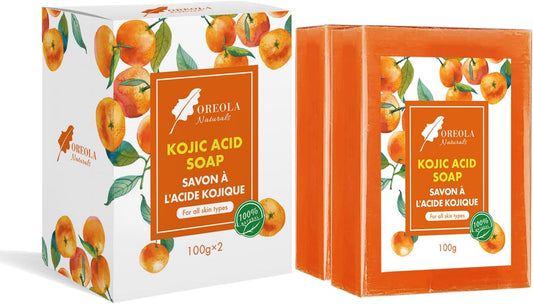 Kojic Acid Soap – Hydrating & Refreshing Face and Body Bar, Pack of 2 (100G Each), Suitable for All Skin Types
