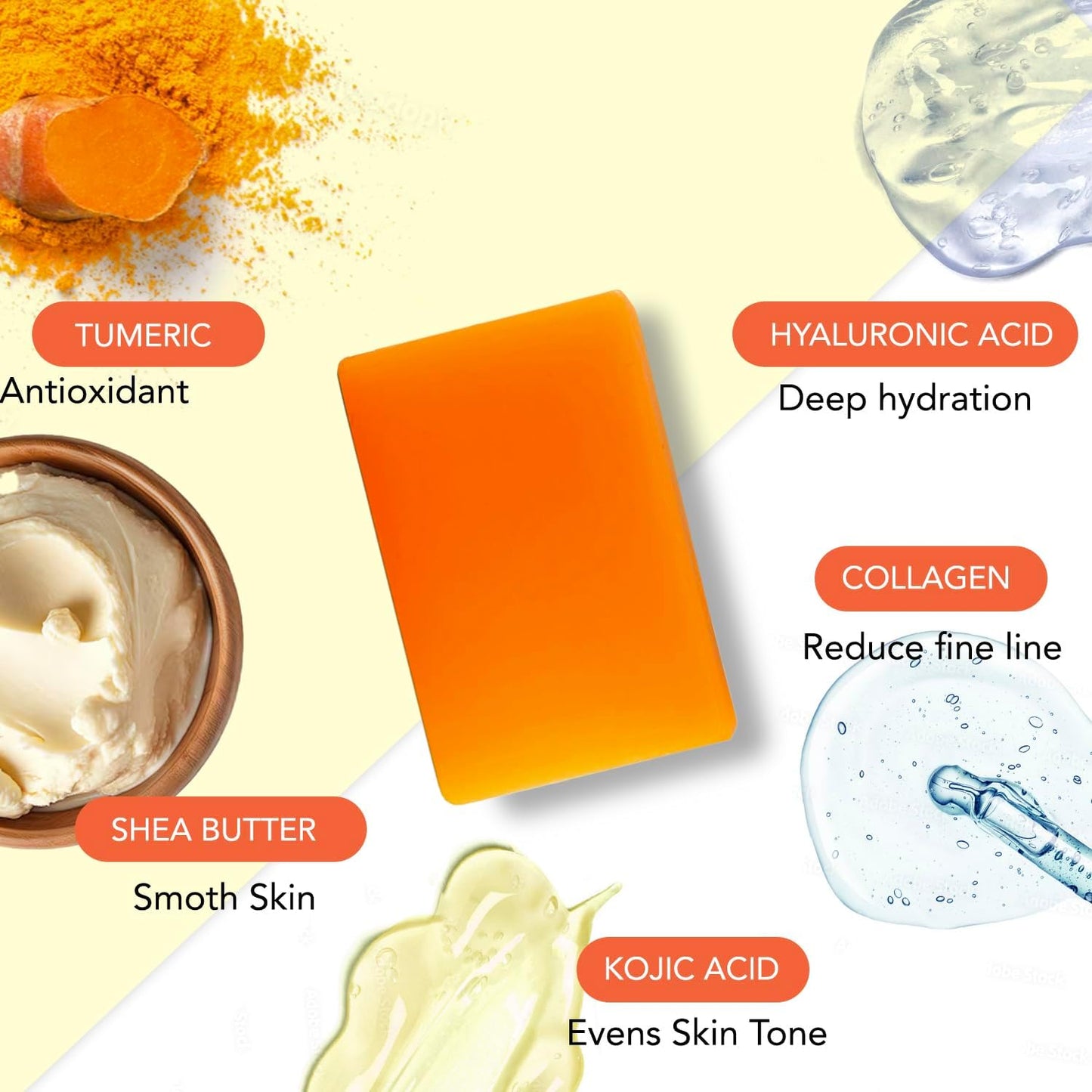 Kojic Soap and Loofah Sponge Set for Face & Body