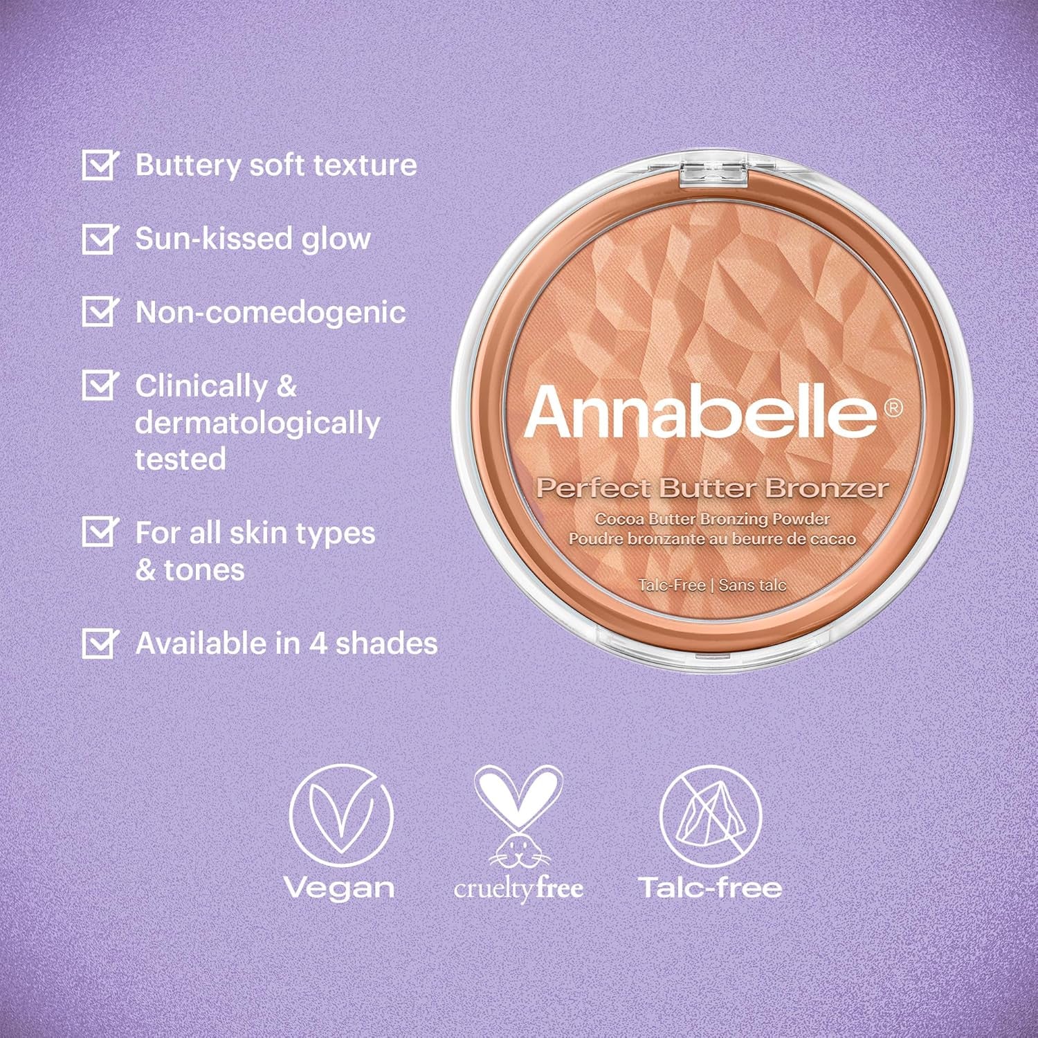 Perfect Butter Bronzer Bronzing Powder, Bora Bora Beach, Silky Soft Texture, Sun-Kissed Glow, Talc-Free, Vegan, Cruelty-Free, Paraben-Free, Non-Comedogenic, 8.5 G