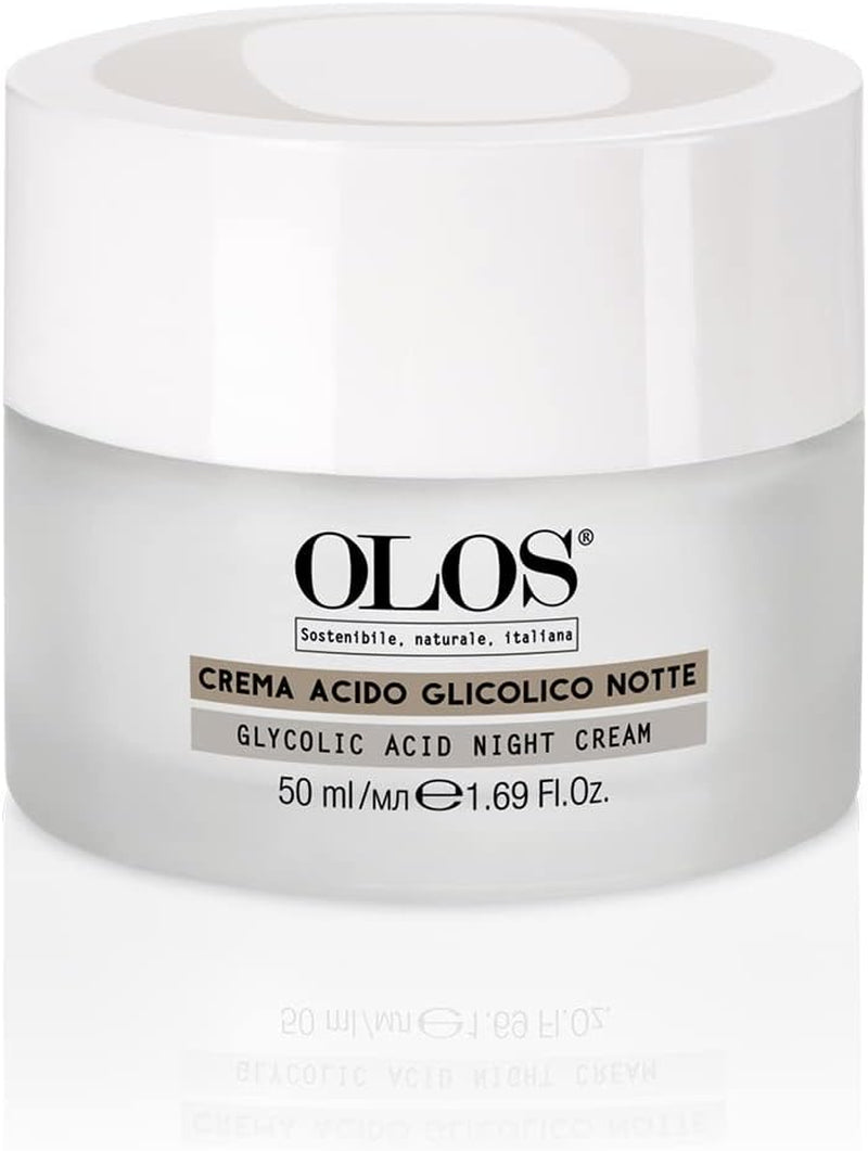 Glycolic Acid Night Cream - Intensive Night Cream with Shea Butter - Revitalizing and Renewing Skin - Deep Exfoliation Night Face Cream - 1.7 Oz