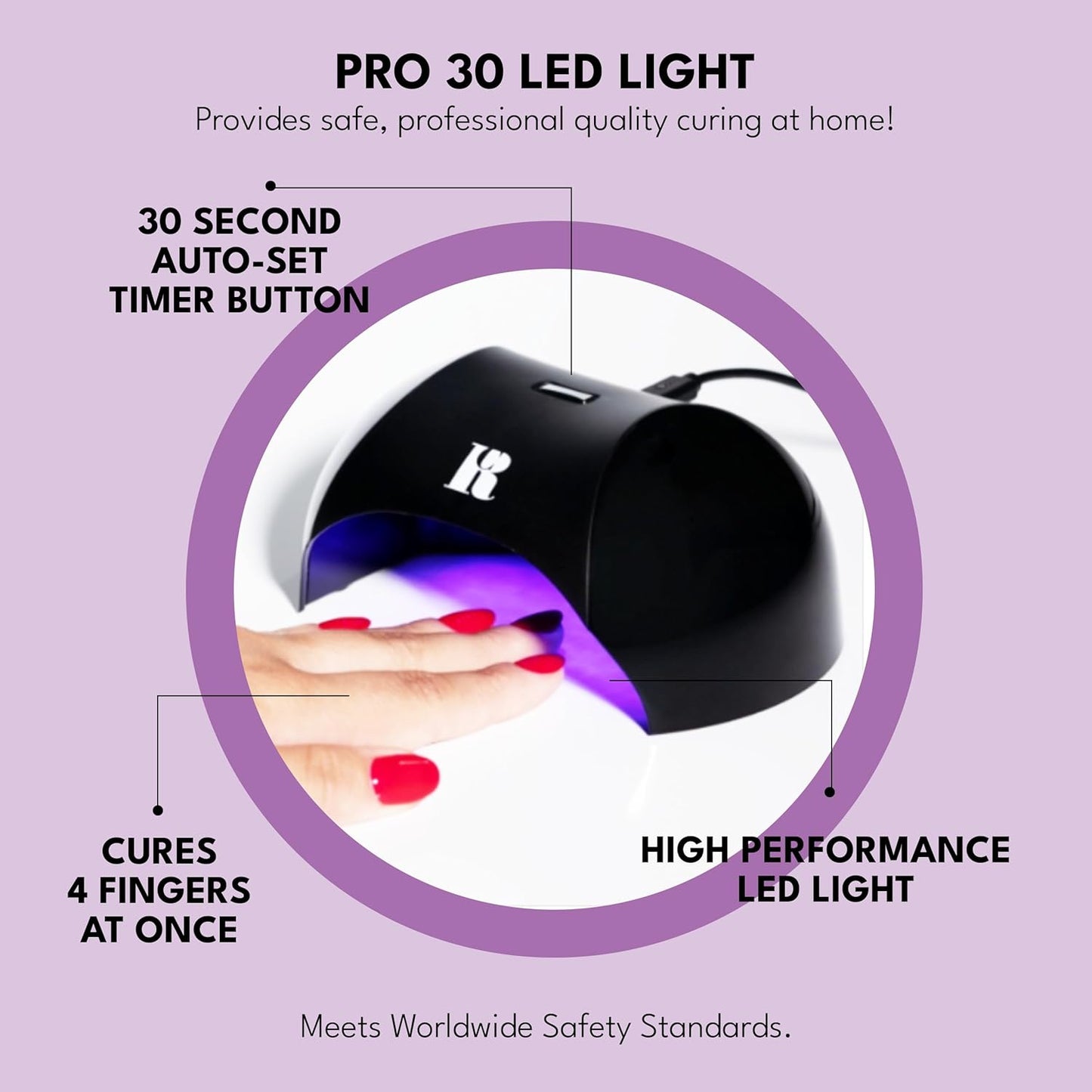 Red Carpet Manicure Pro30 LED Gel Polish Curing 6 Watt Nail Lamp LED Light