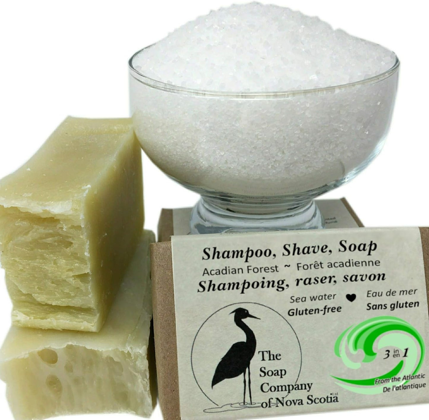 Sea Water Shampoo, Shave, Soap Acadian Forest