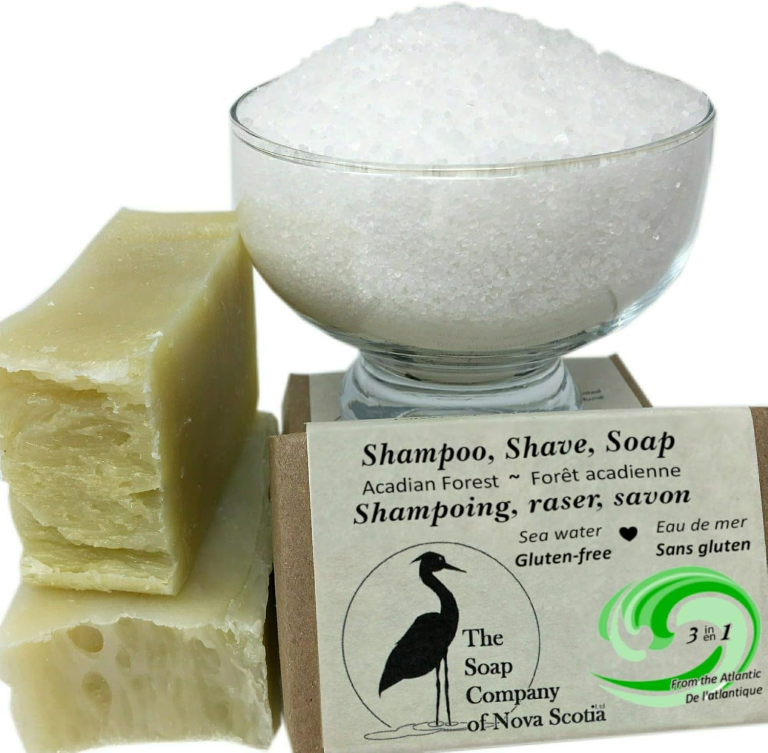 Sea Water Shampoo, Shave, Soap Acadian Forest