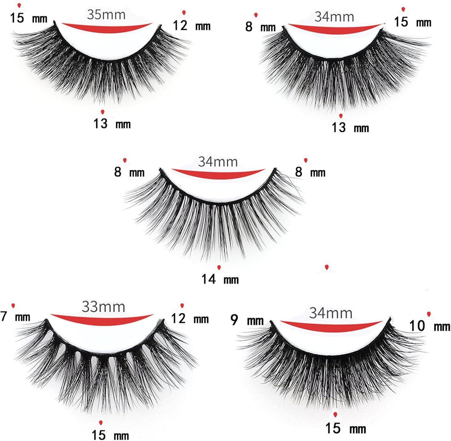 10 Styles Mixed False Eyelashes, Natural Fluffy False Eyelashes Thick Volume Faux Mink Eye Lashes, Reusable Handmade 3D Manga Lashes Extensions