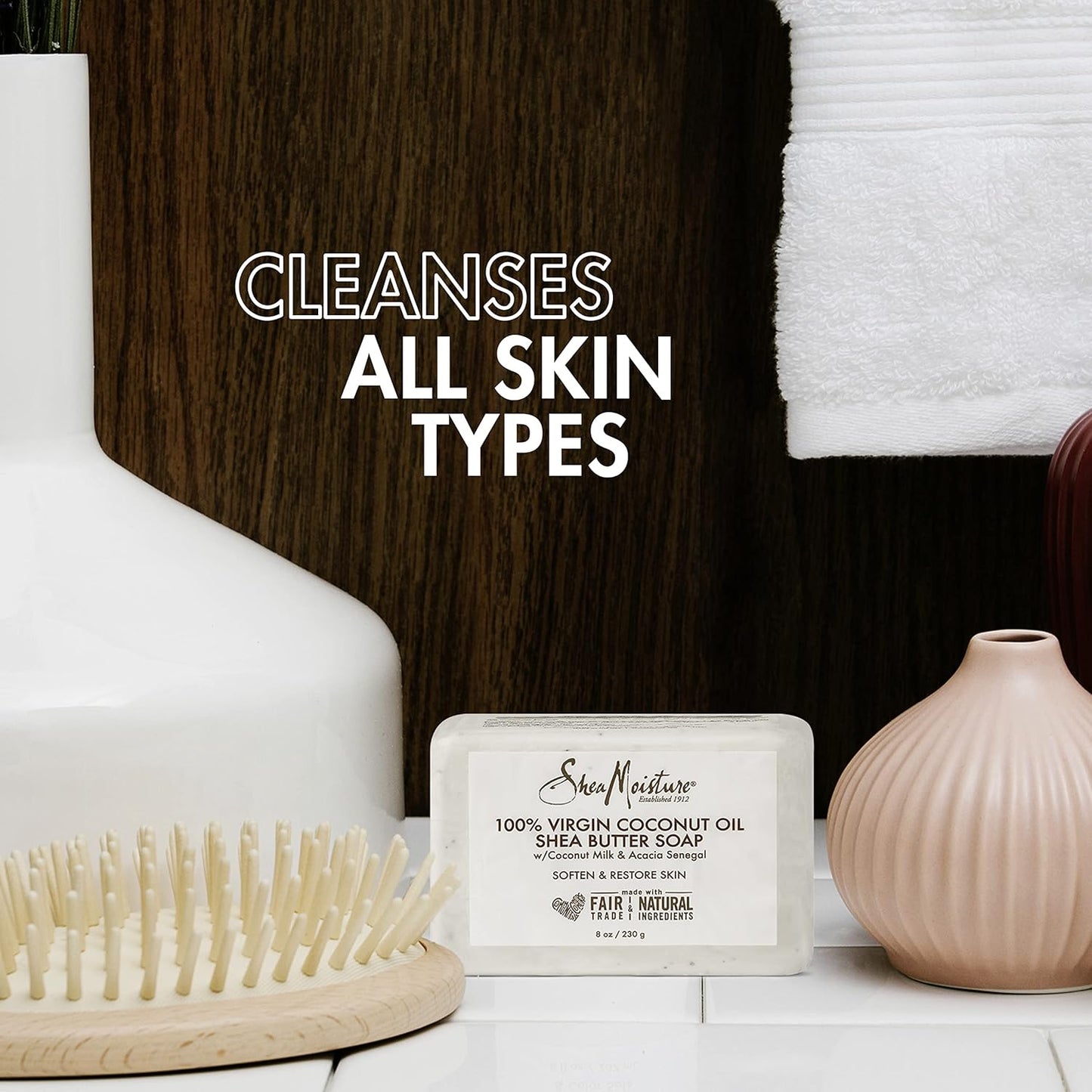 Sheamoisture 100% Virgin Coconut Oil Shea Butter Soap 8 Ounce (Pack of 2)