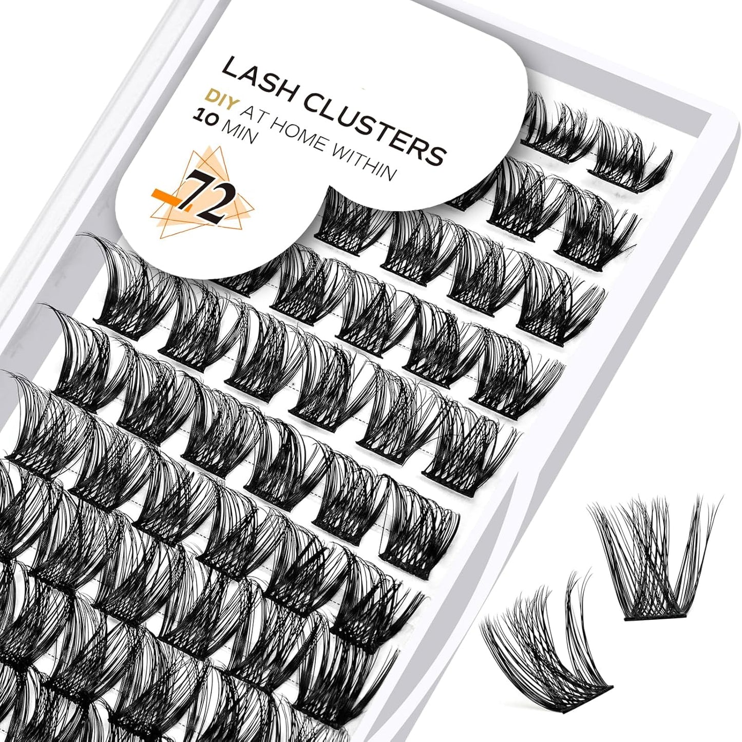 Lash Clusters B05 D Curl 16Mm 72 Clusters Lashes B&Q LASH Eyelash Clusters C D Curl Individual Lashes Volume DIY Lash Extensions at Home (B05,D-16Mm)