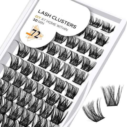 Lash Clusters B05 D Curl 16Mm 72 Clusters Lashes B&Q LASH Eyelash Clusters C D Curl Individual Lashes Volume DIY Lash Extensions at Home (B05,D-16Mm)