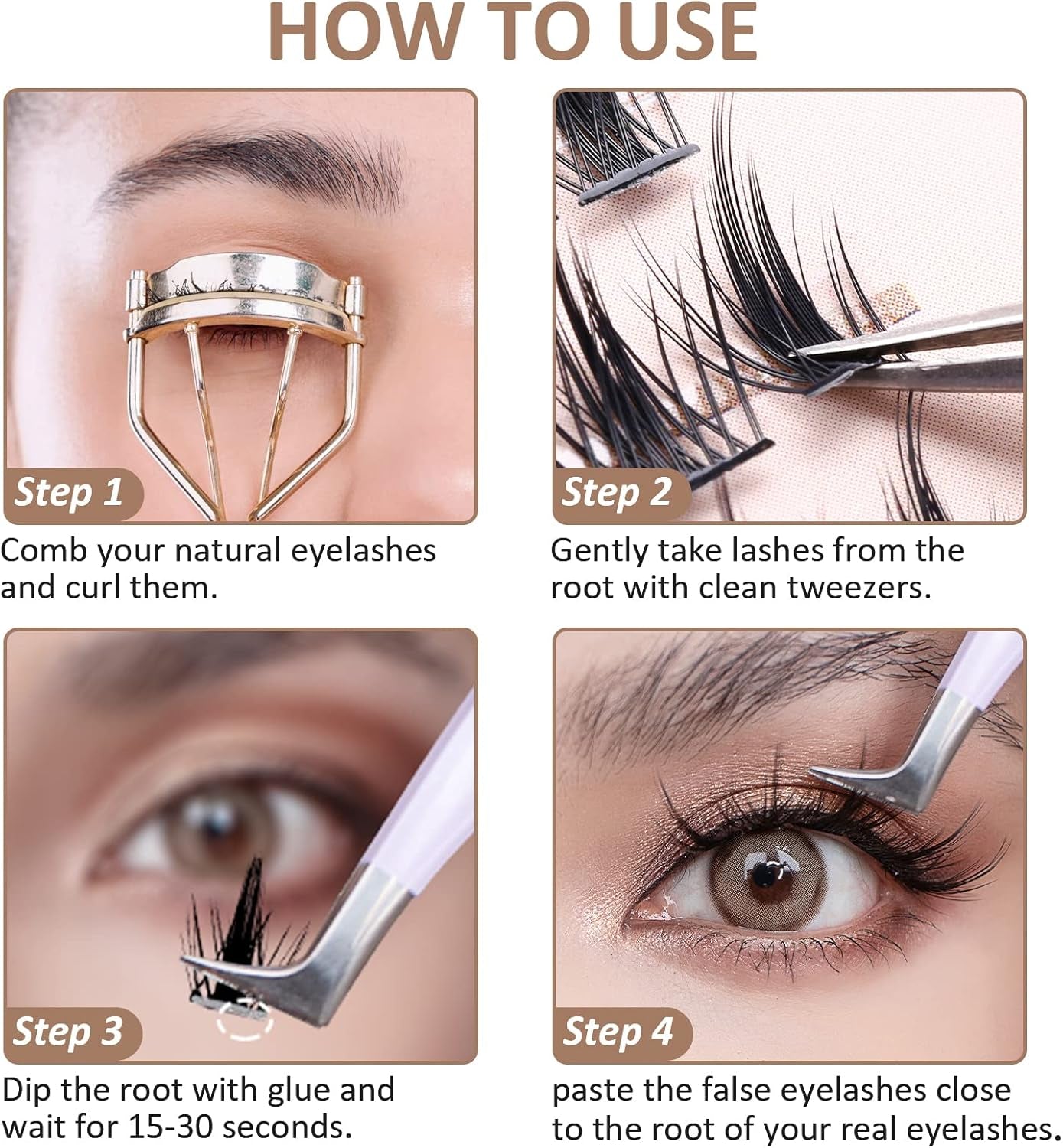 Individual Manga Lashes 6-12Mm Lashes Extension Kit DIY 82 Clusters Anime Lashes False Eyelashes with Bottom Lashes for Make Up