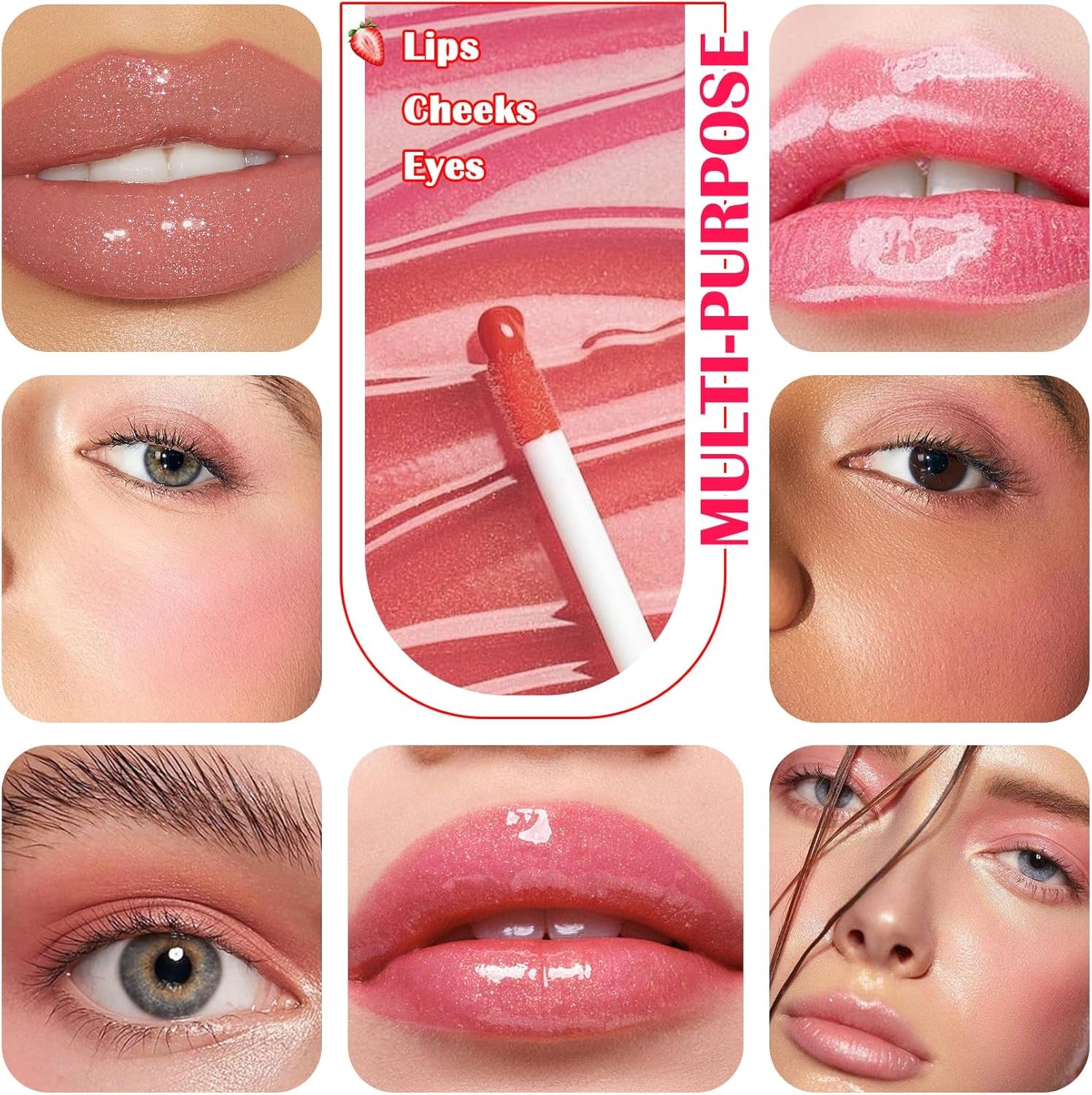 2 Pcs Hydrating Plumping Lip Gloss Oil,Moisturizing Magic Color Changing Lip Gloss Set Long Lasting Hydrating Lip Glow Oil,No-Sticky Tinted Lip Tint Stain Lipgloss Set Lip Makeup