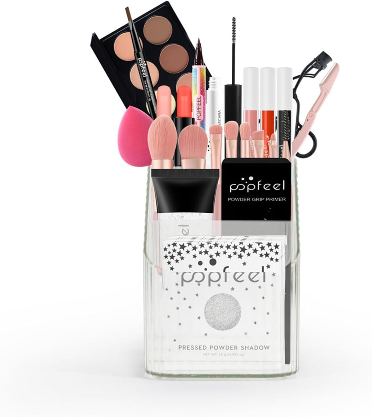 Makeup Set, Cosmetic Make up Starter Kit with Portable Travel Concealer Palette Lipstick Lip Gloss Eyeliner Mascara Eyeshadow Primer Eyebrow Pencil Eyelash Curler Makeup Brushes for Women