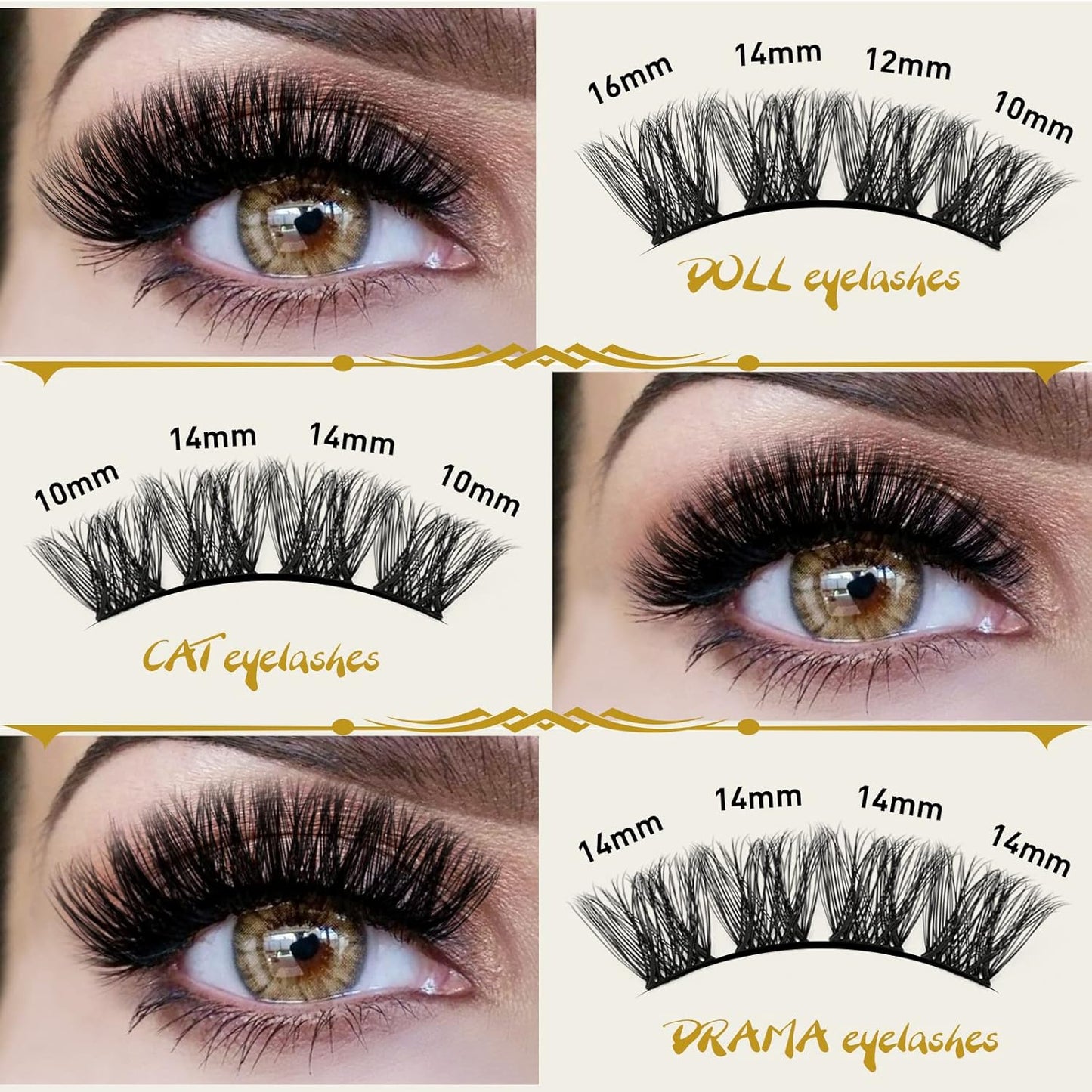 Lash Clusters B06 D Curl 10Mm 72 Clusters Lashes B&Q LASH Eyelash Clusters C D Curl Individual Lashes Volume DIY Lash Extensions at Home (B06,D-10Mm)