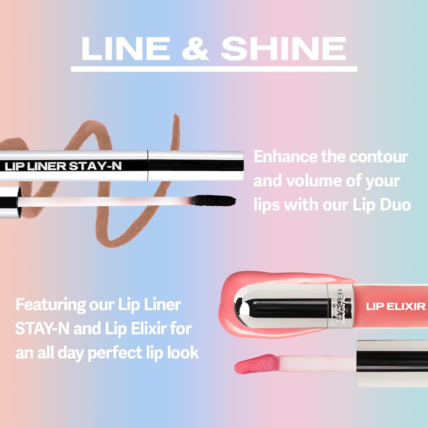 Lip Elixir Nourishing and Hydrating Lipgloss — Moisturizing Plumping Lip Gloss Enriched with Collagen, Non-Sticky Lip Color Smooth High-Shine Finish (Bunny Tongue (Pink))